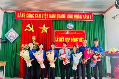 Chi bộ Trường THPT Số 1 Nguyễn Công Trứ tổ chức Lễ kết nạp Đảng viên (NCTrS1 Online)