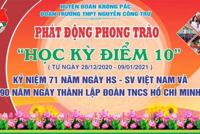 Đoàn trường THPT Nguyễn Công Trứ phát động phong trào “HỌC KỲ ĐIỂM 10”